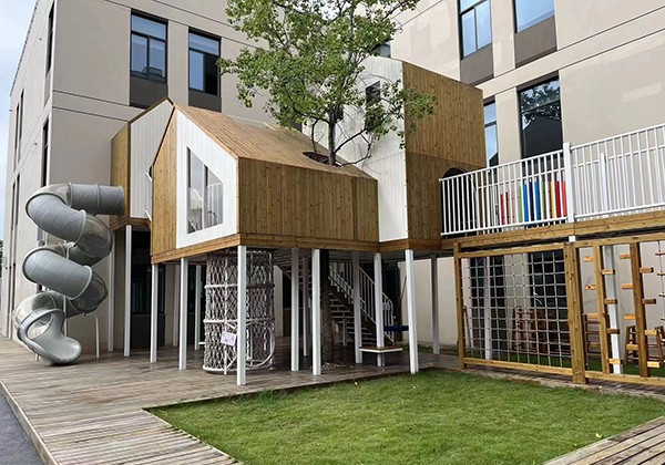 幼儿园户外儿童木质滑梯