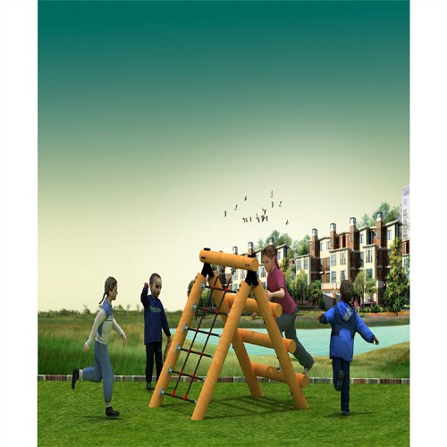 木质组合攀爬滑梯 (1)