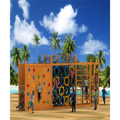 木质组合攀爬滑梯 (5)